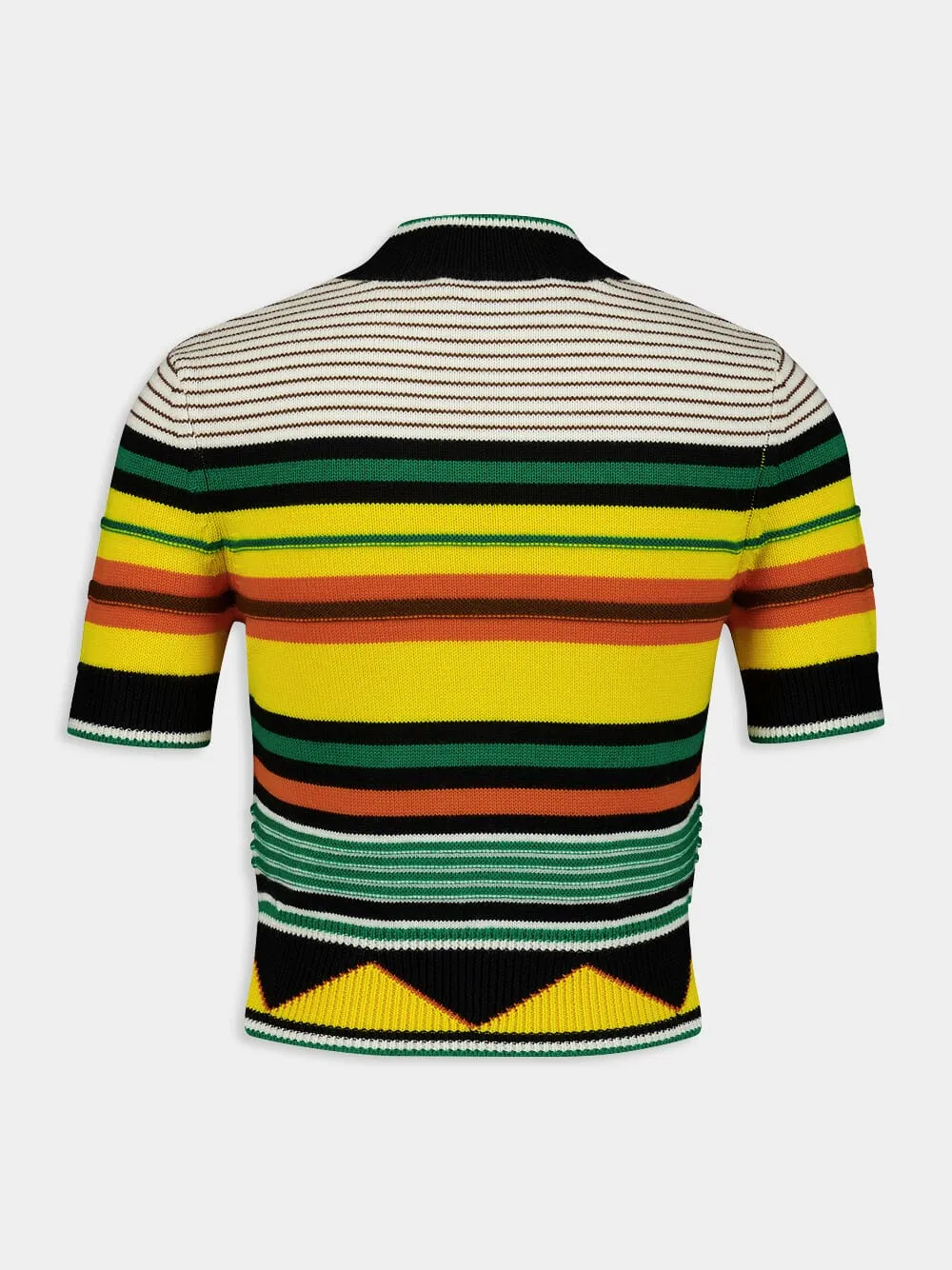 Afro-Cubist Knitted Striped Shirt