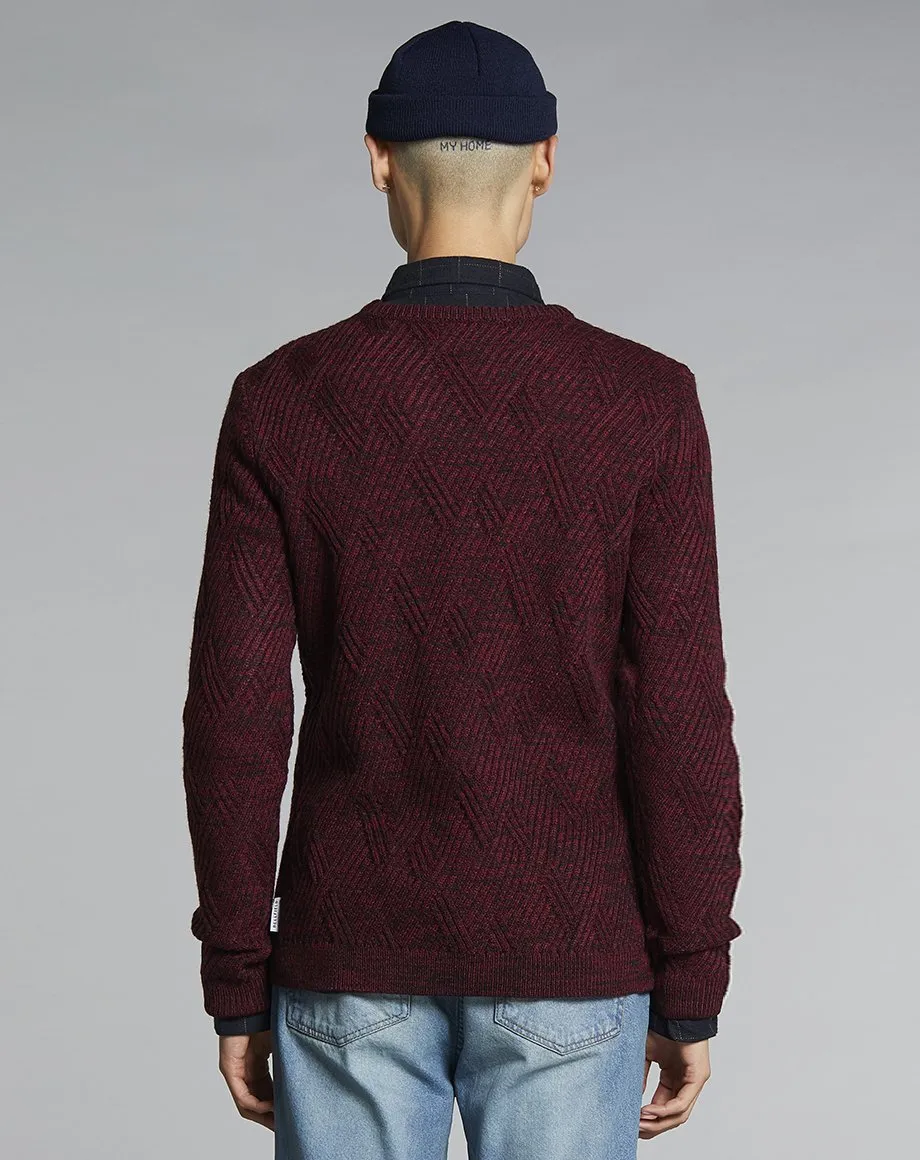 AGI KNIT MENS JUMPER | PLUM