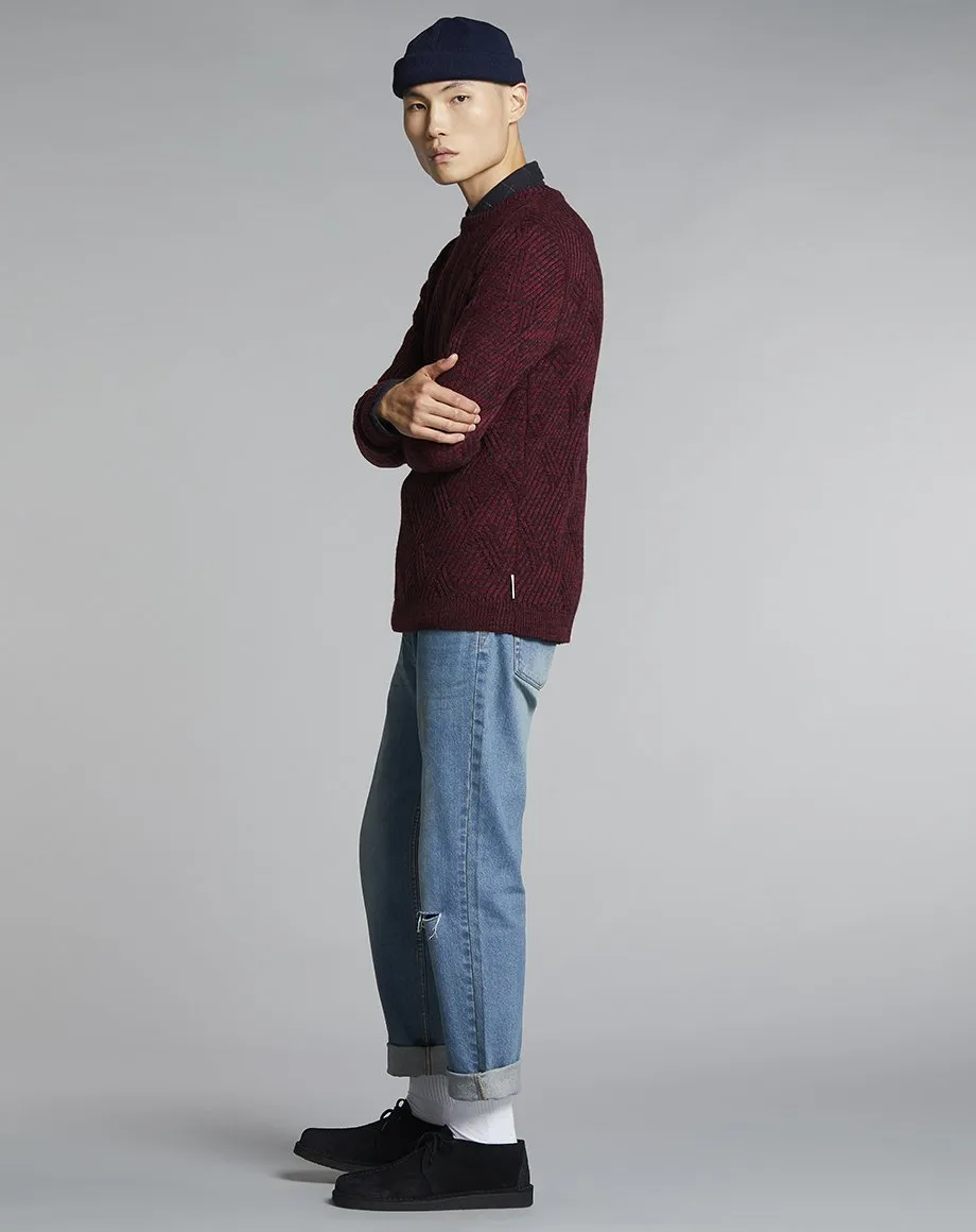 AGI KNIT MENS JUMPER | PLUM