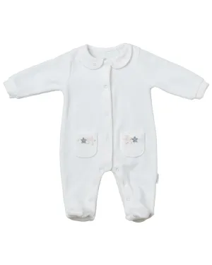 Andywawa Collared Velvet Babysuit