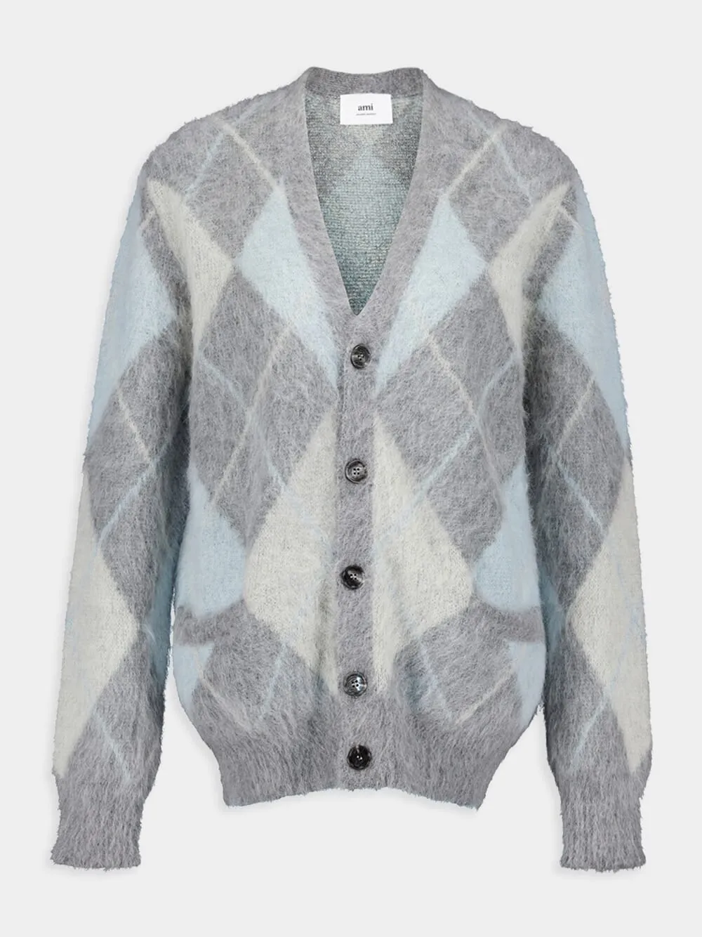 Argyle Brushed Cardigan