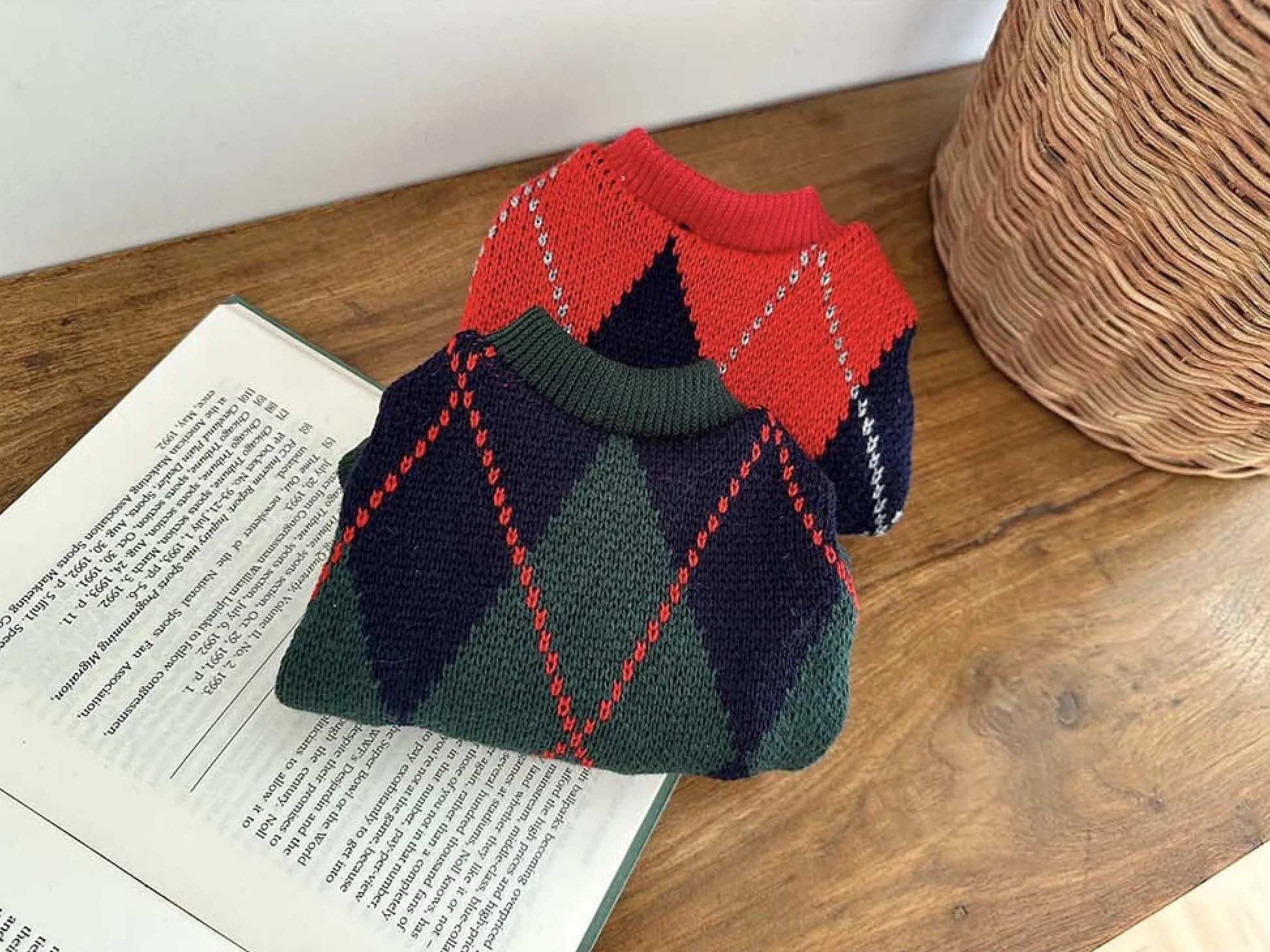 Argyle Knit Sweater