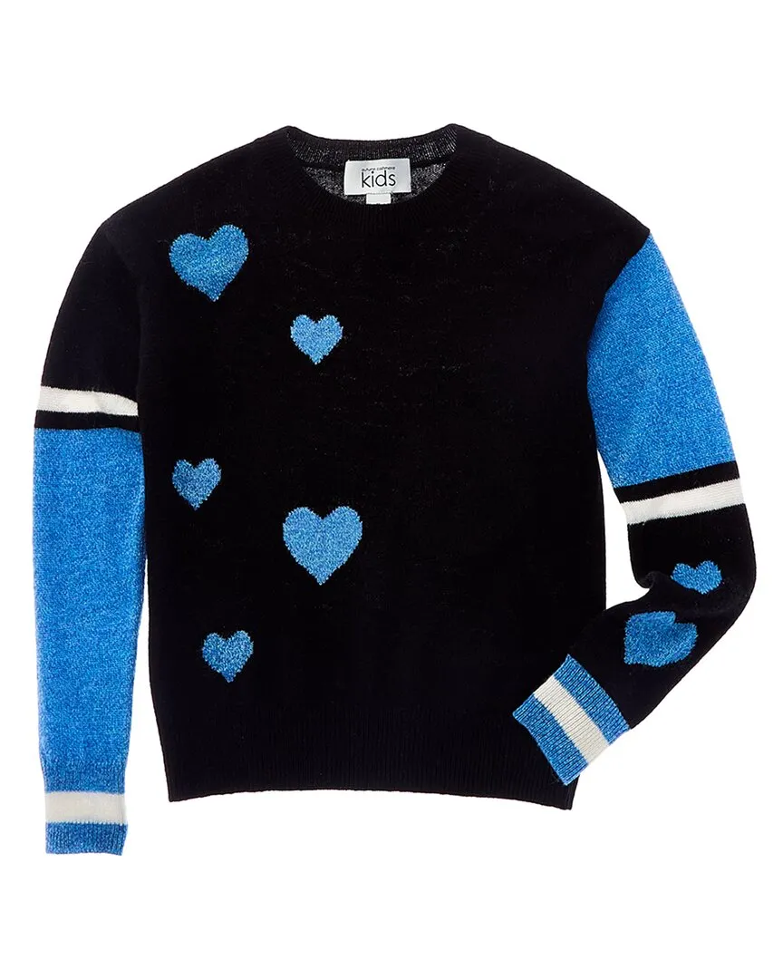 Autumn Cashmere Colorblocked Heart Jacquard Wool & Cashmere-Blend Sweater