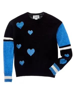 Autumn Cashmere Colorblocked Heart Jacquard Wool & Cashmere-Blend Sweater