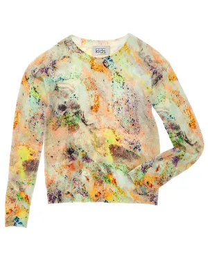 Autumn Cashmere Galaxy Print Wool & Cashmere-Blend Sweater