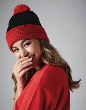 B451 Beechfield Snowstar® Two-Tone Beanie