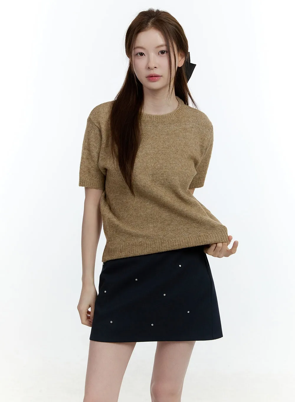 Basic Short Sleeve Sweater CF503