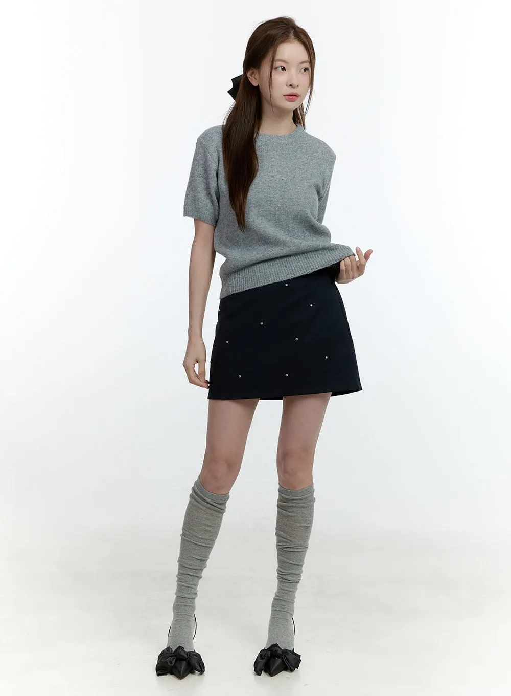 Basic Short Sleeve Sweater CF503