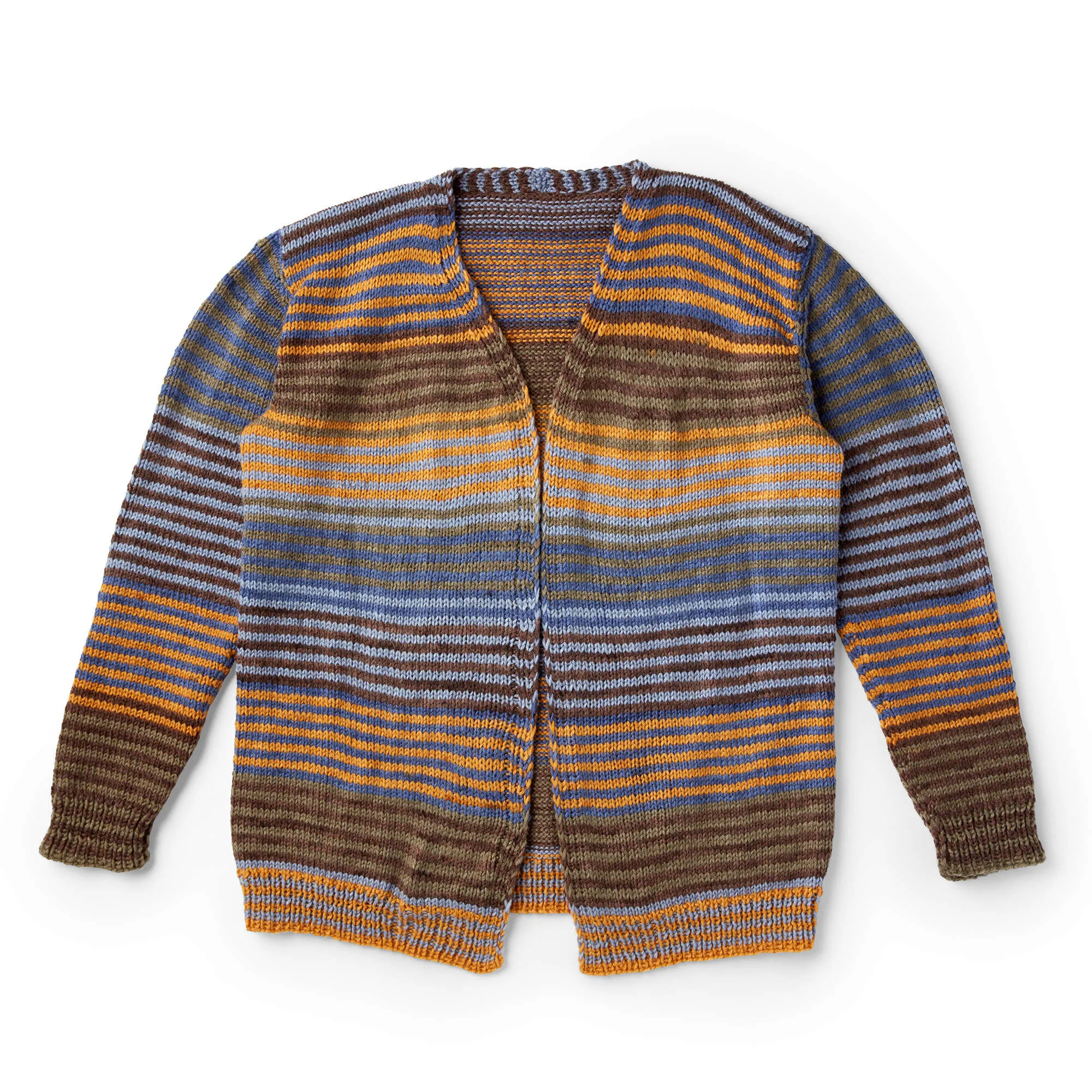 Bernat Slouchy Stripes Knit Cardigan