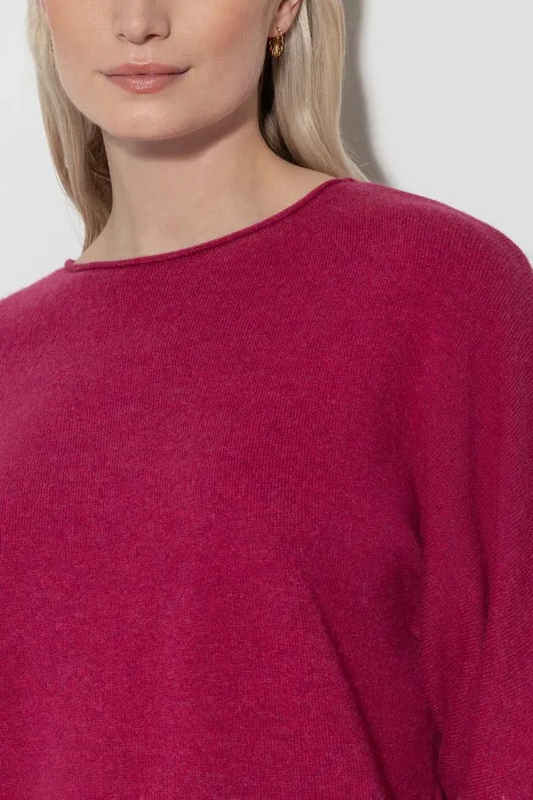 Berry Pink Cashmere Blend Sweater