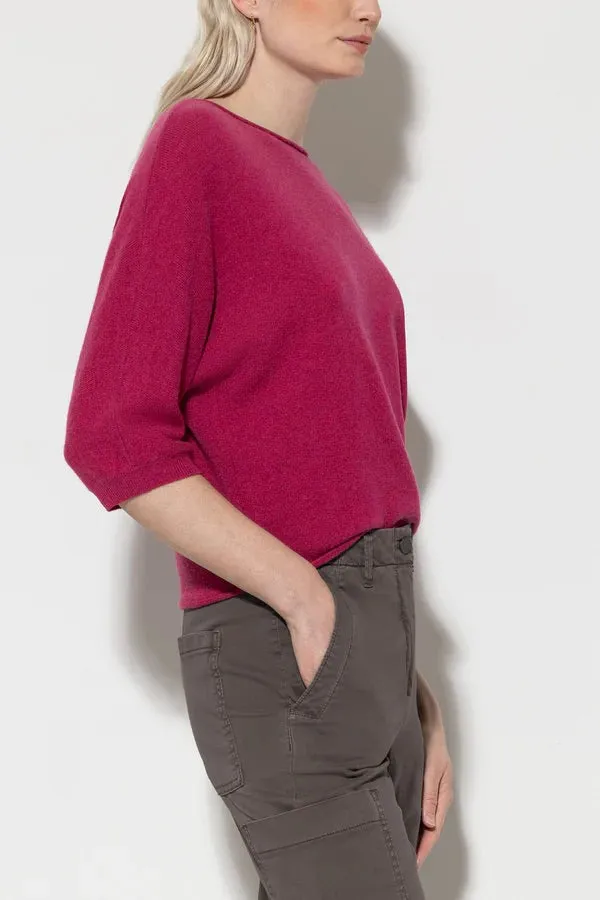 Berry Pink Cashmere Blend Sweater