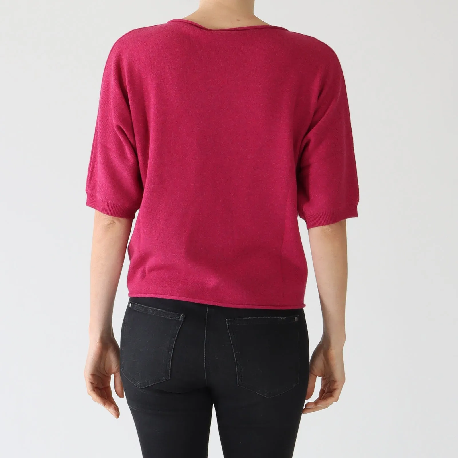 Berry Pink Cashmere Blend Sweater