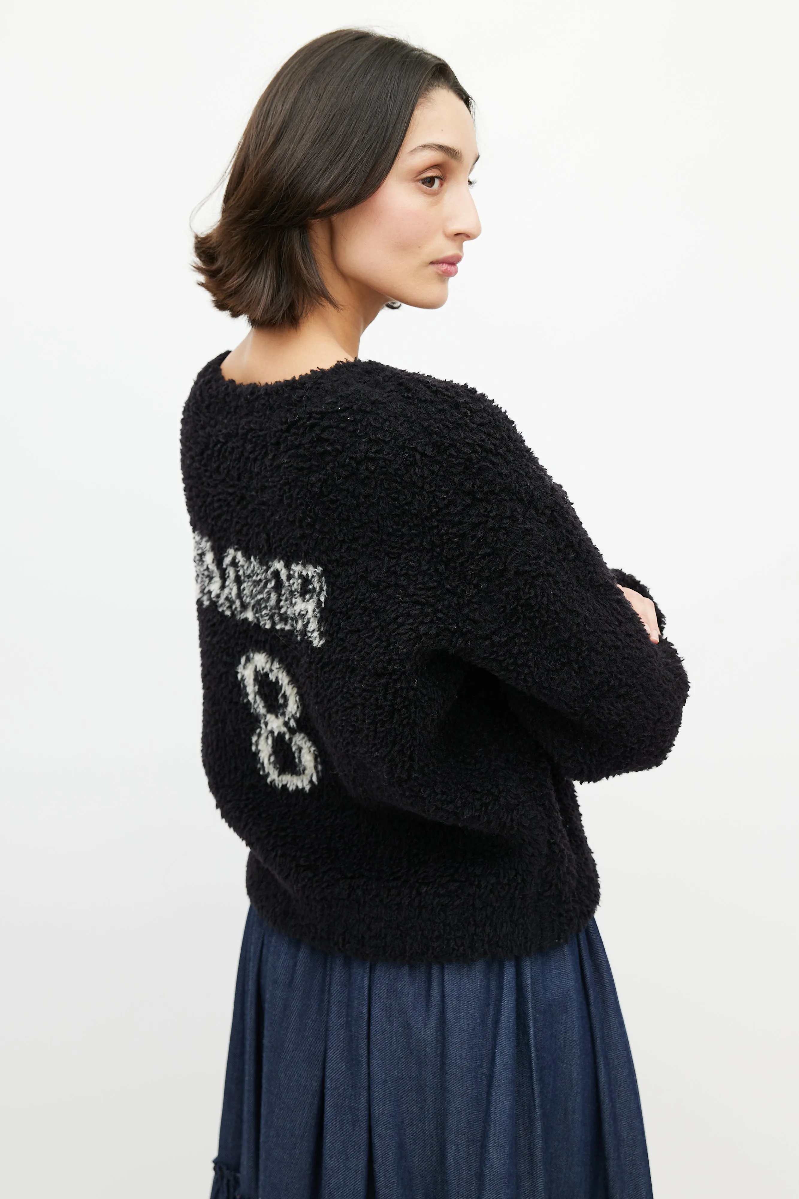 Black & White J'Adior 8 Wool Blend Sweater