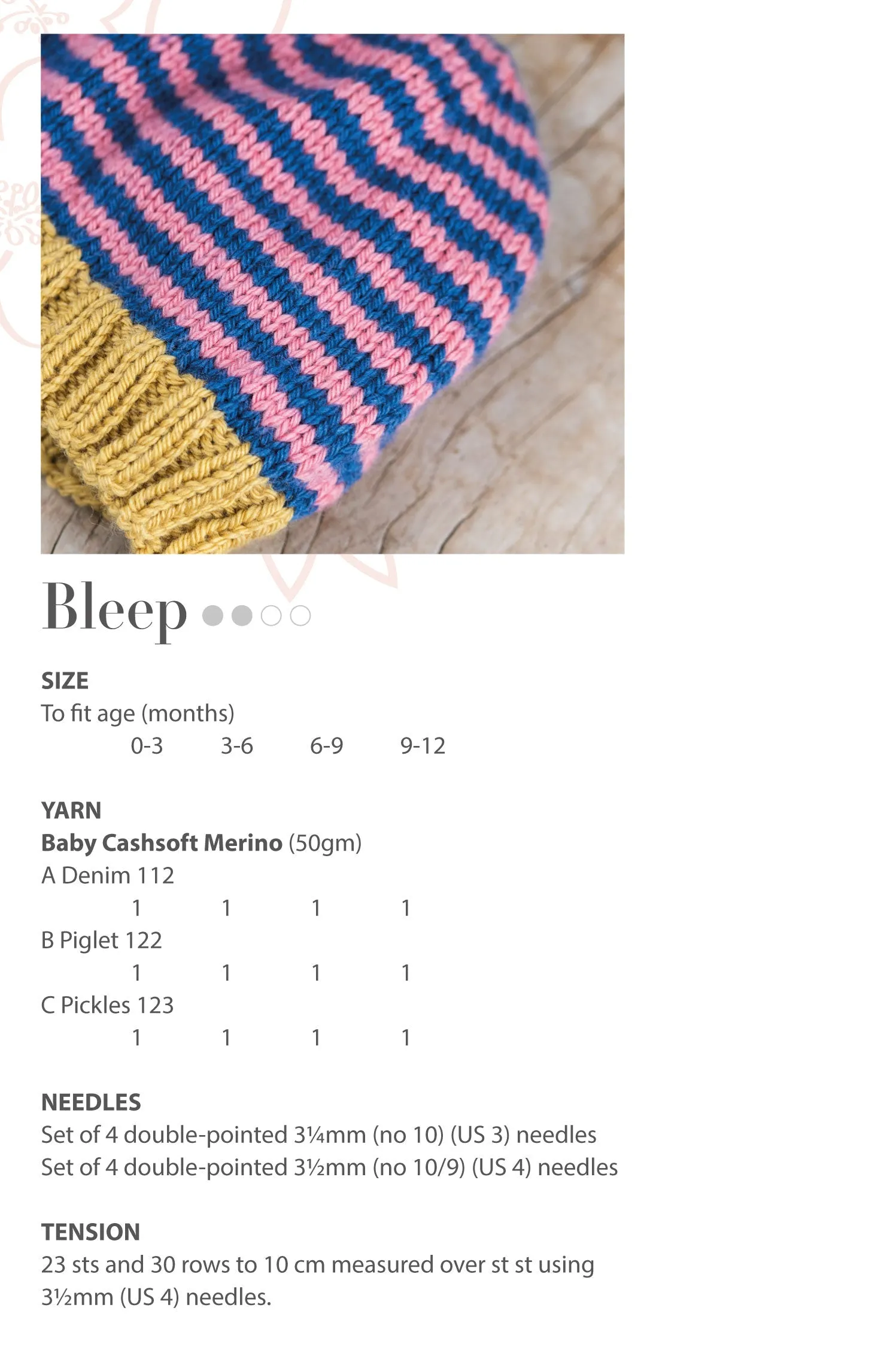 Bleep Hat in Rowan Baby Cashsoft Merino - Digital Version