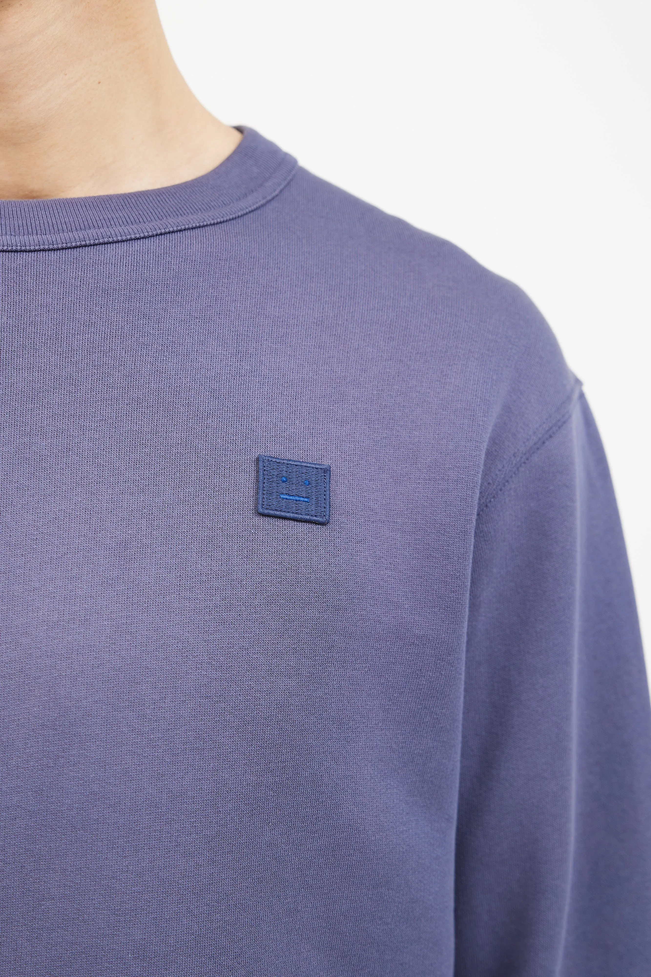 Blue Cotton Fairview Face Logo Sweater