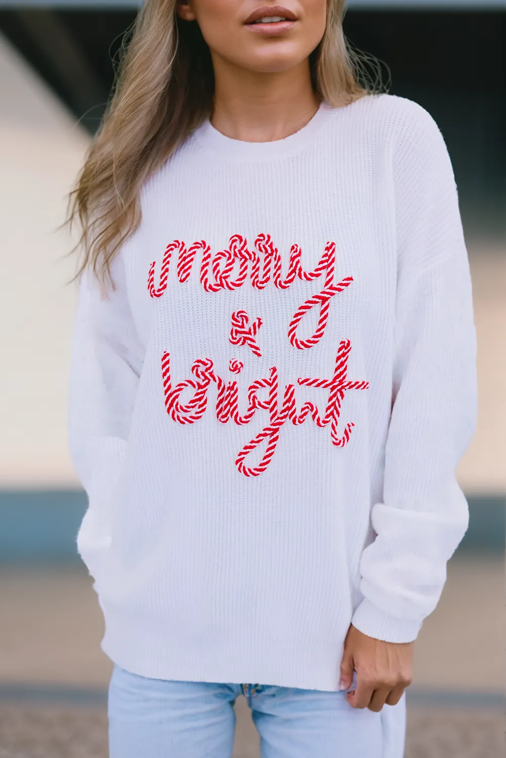 Bright White Merry & Bright Christmas Sweater