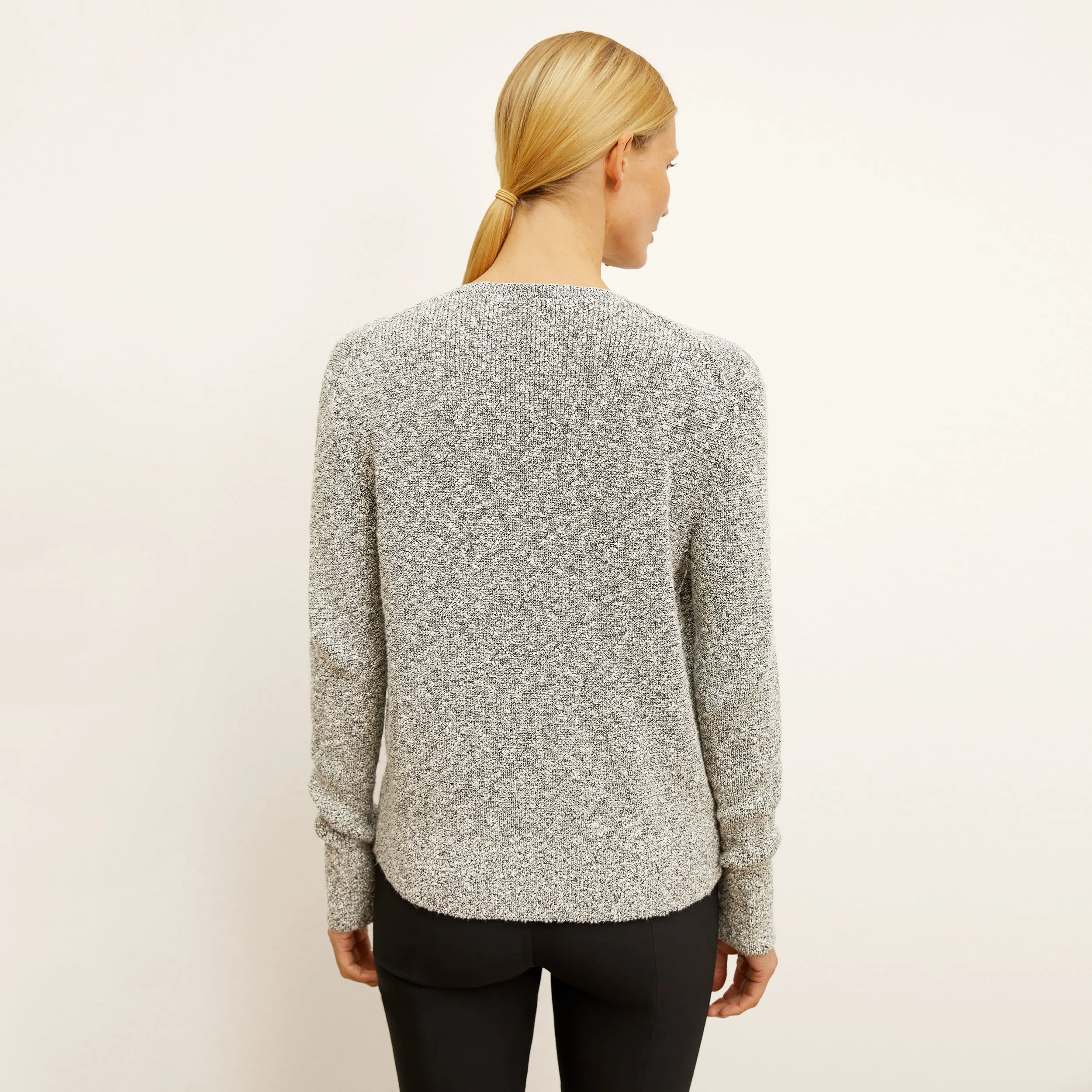 Butler Sweater - Knit Boucle :: Black / White
