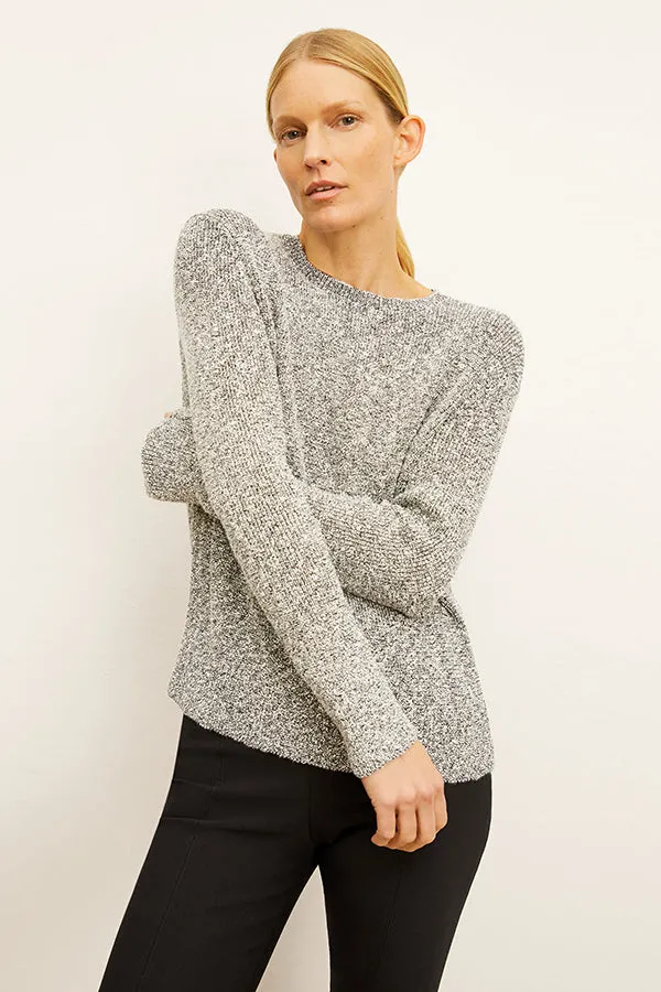 Butler Sweater - Knit Boucle :: Black / White