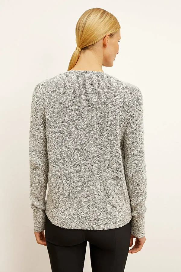 Butler Sweater - Knit Boucle :: Black / White