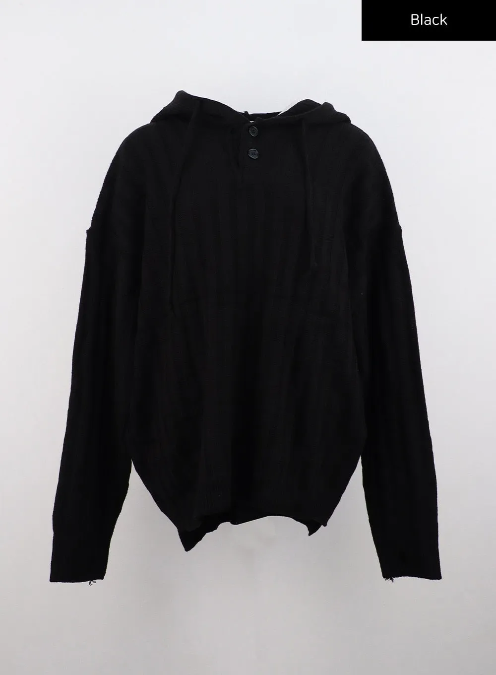 Buttoned Hooded Sweater CO323
