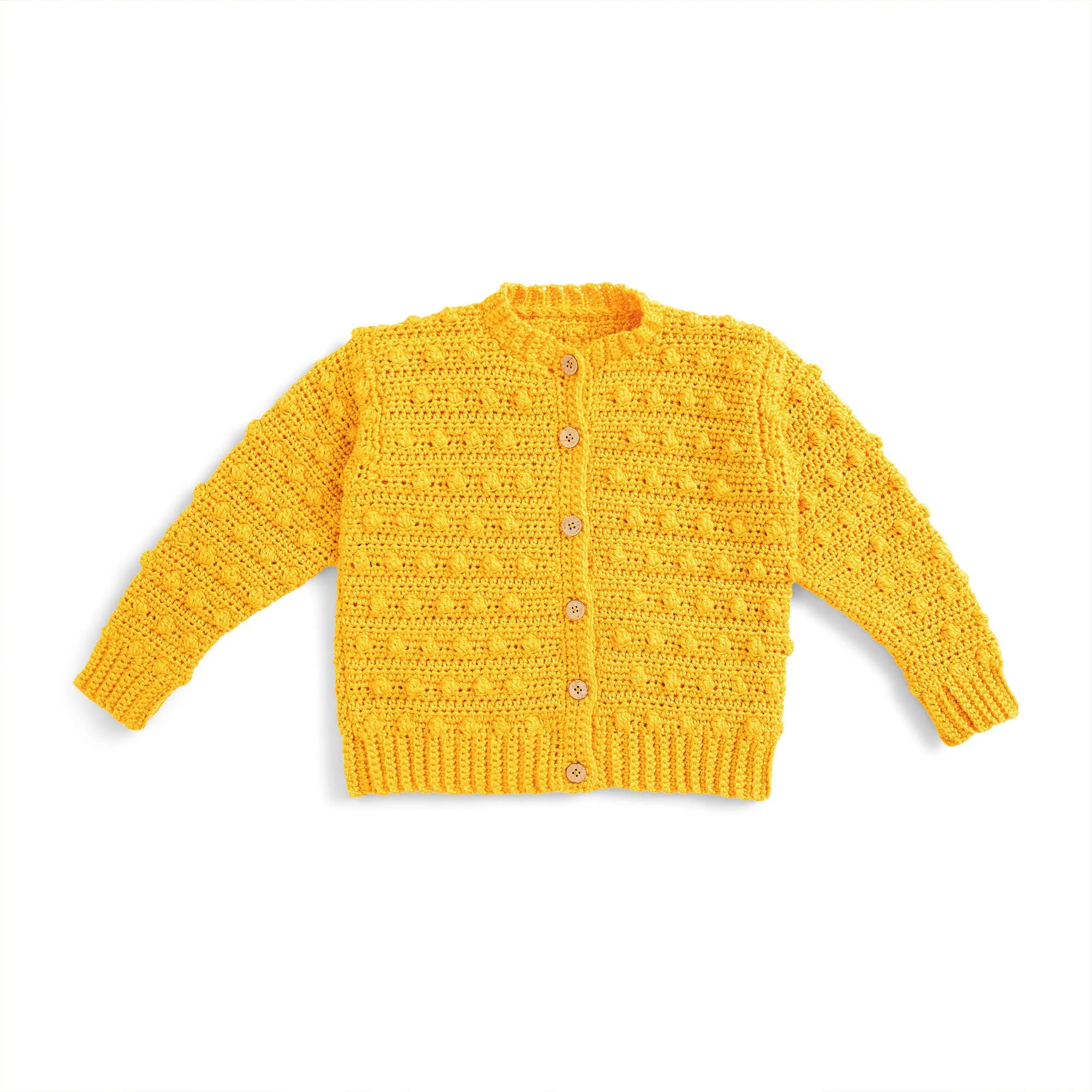 Caron Crochet Bobble Kids Cardigan