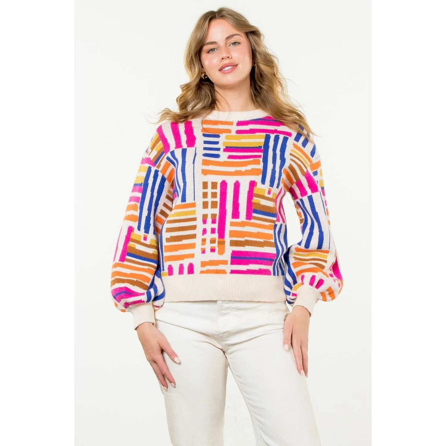 Carrie Pattern Knit THML Sweater