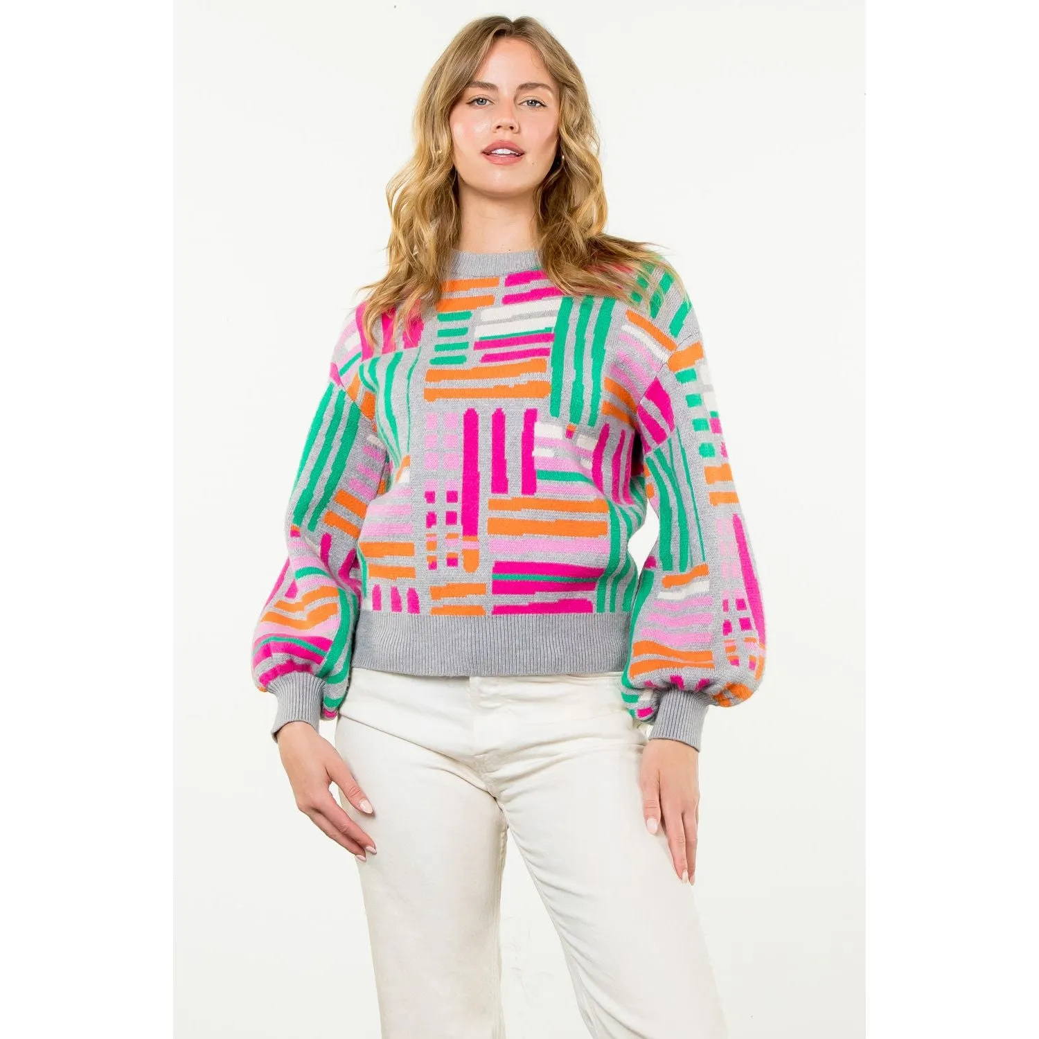 Cassandra Pattern Knit THML Sweater