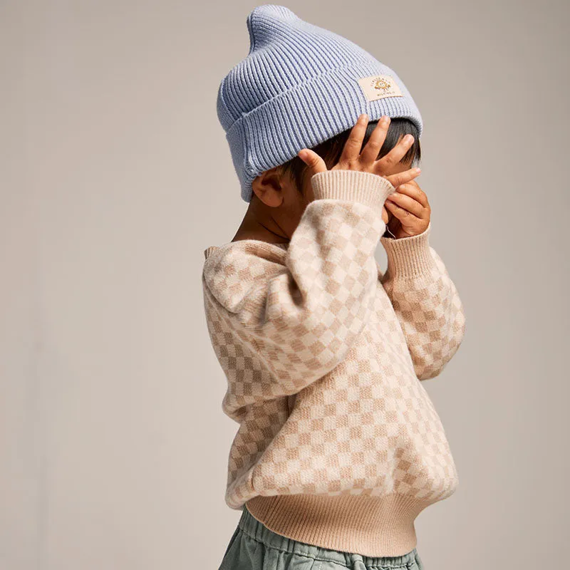 Checkerboard Sweater ''Taupe''