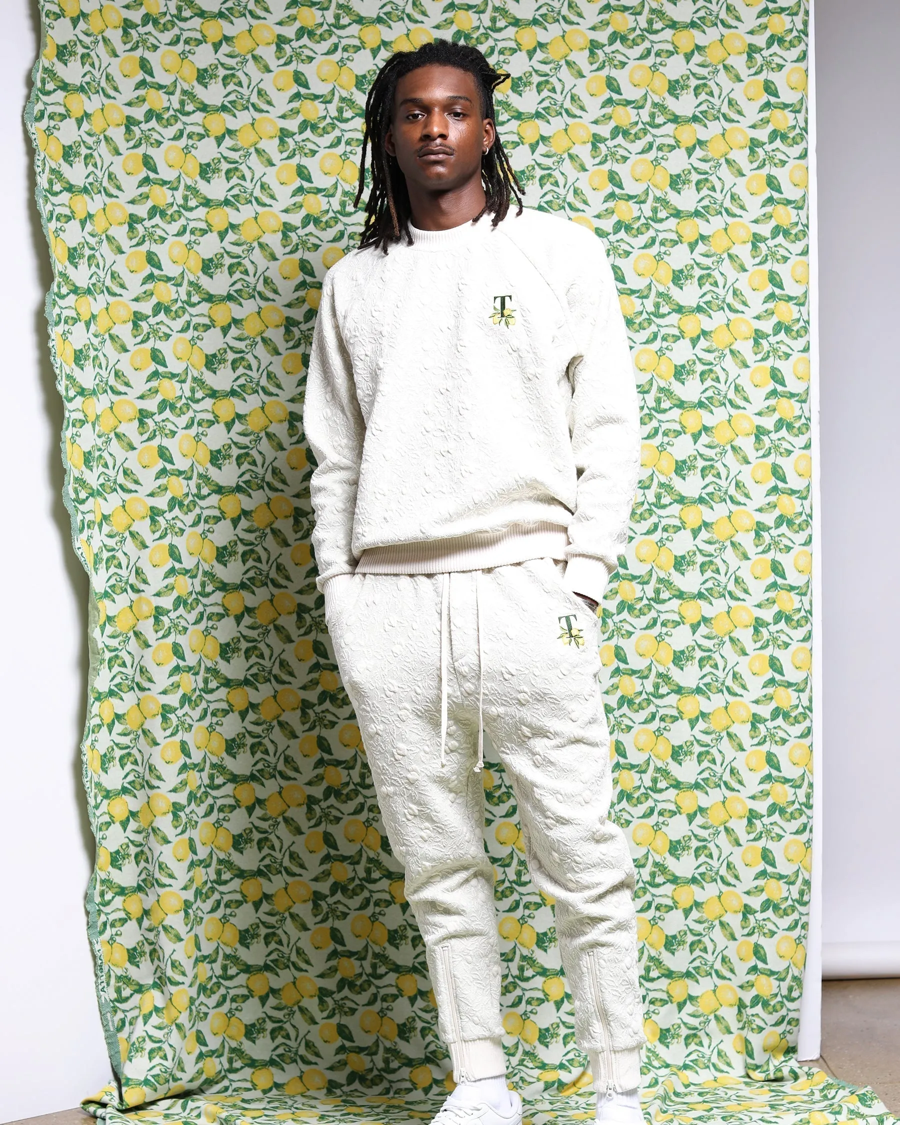 Citron 3D Knit Blister Raglan Crewneck (FINAL SALE)