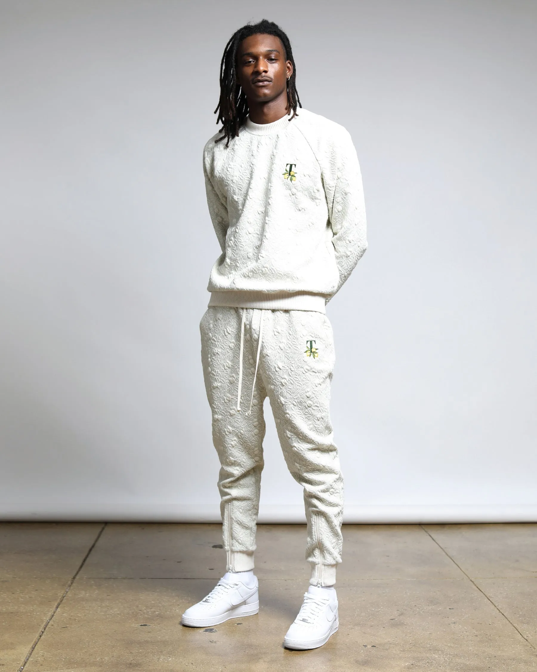 Citron 3D Knit Blister Raglan Crewneck (FINAL SALE)