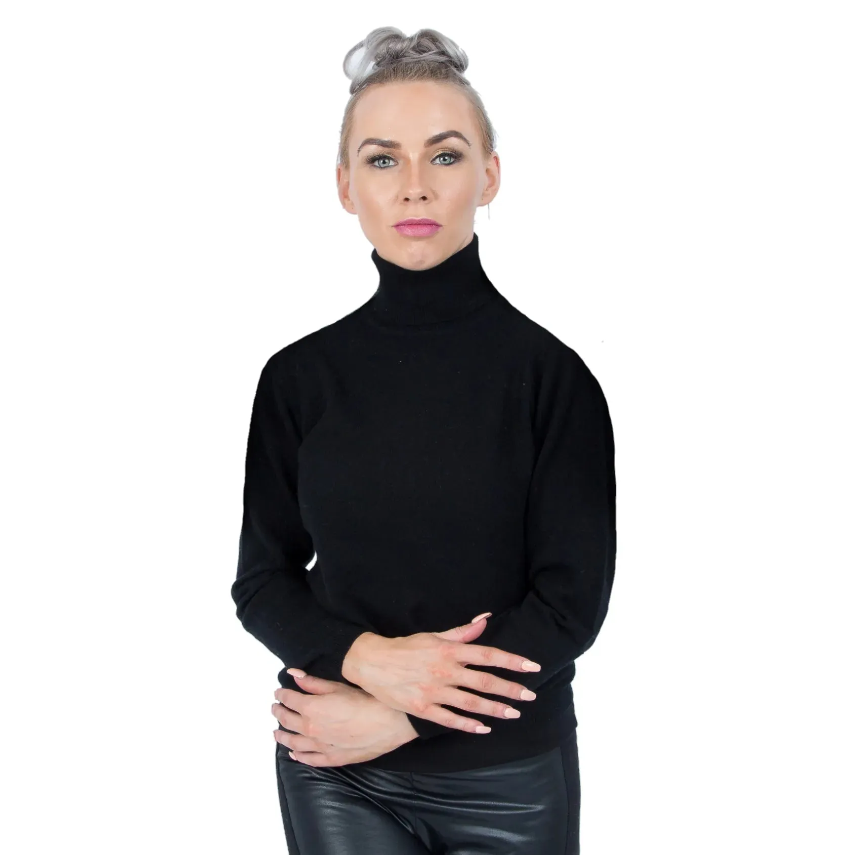 Classic Fit Roll Neck Cashmere Jumper