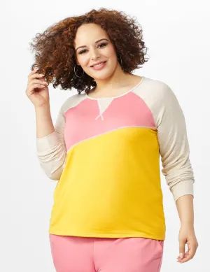 Color Block Sweatshirt with Stitch Detail