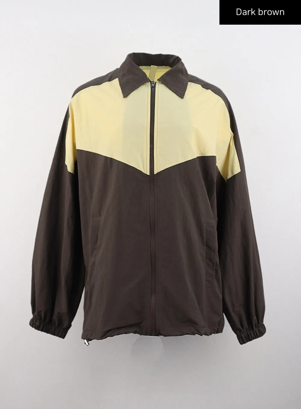Color Block Zip-Up Jacket CS311