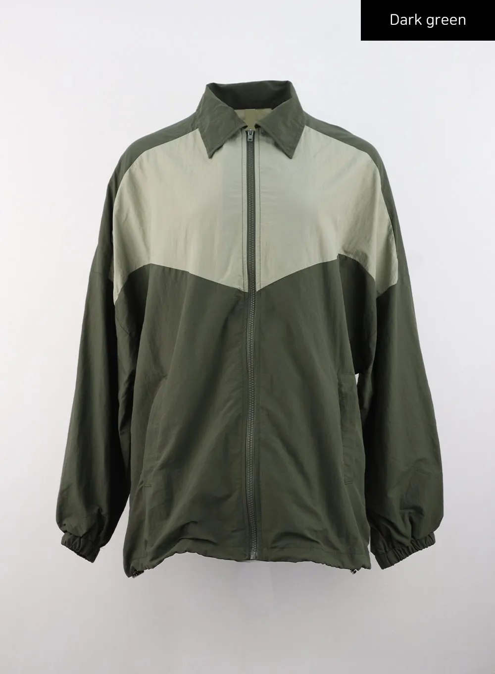 Color Block Zip-Up Jacket CS311