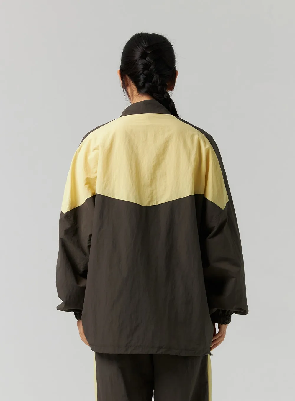 Color Block Zip-Up Jacket CS311