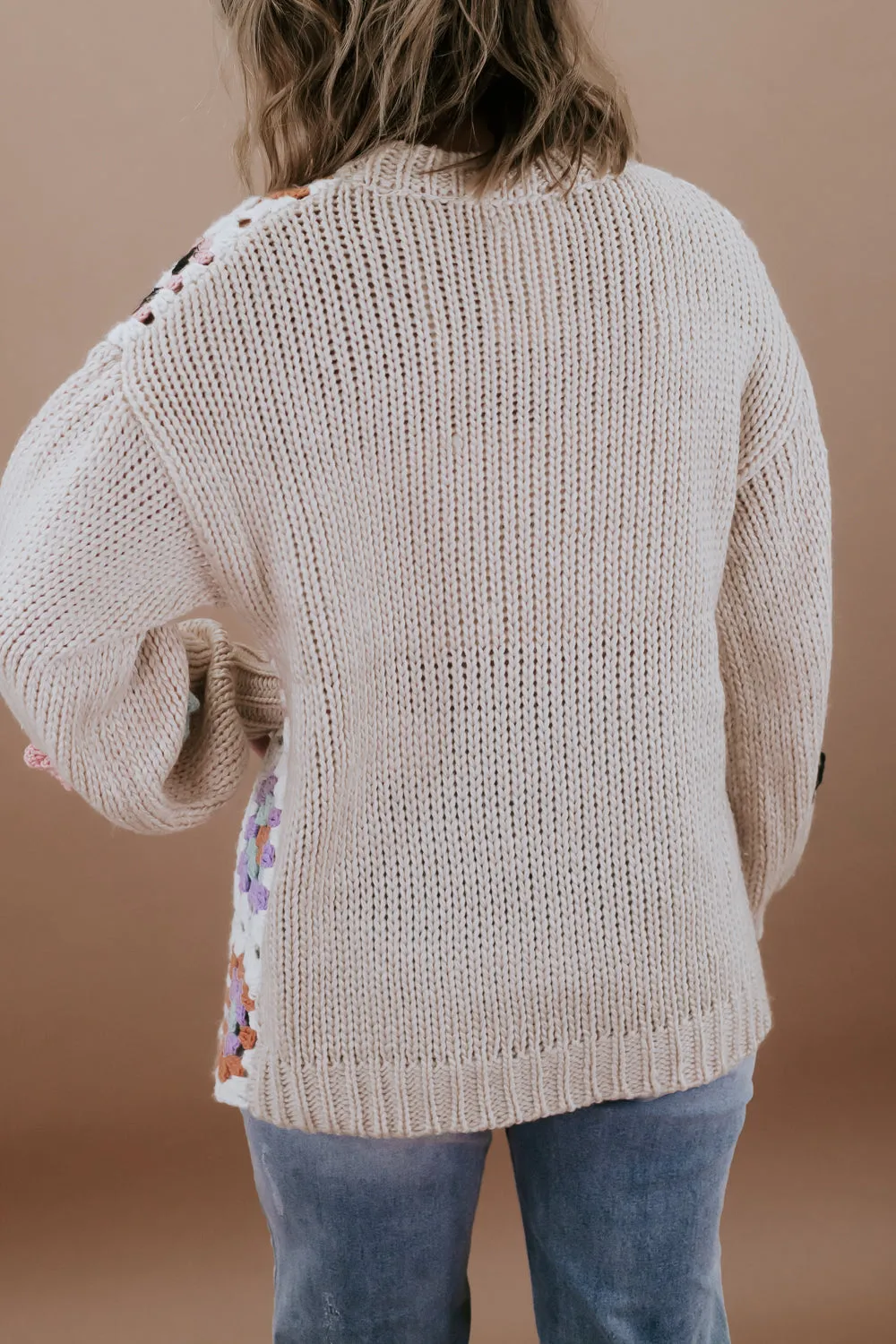 Colorful Crochet Knit Sweater