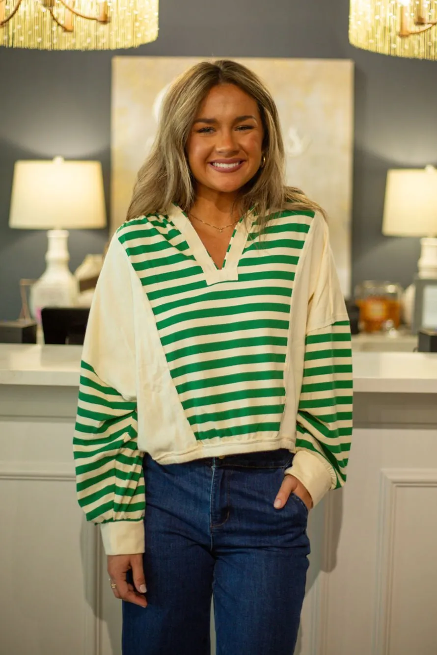 Cotton Terry Contrast Top