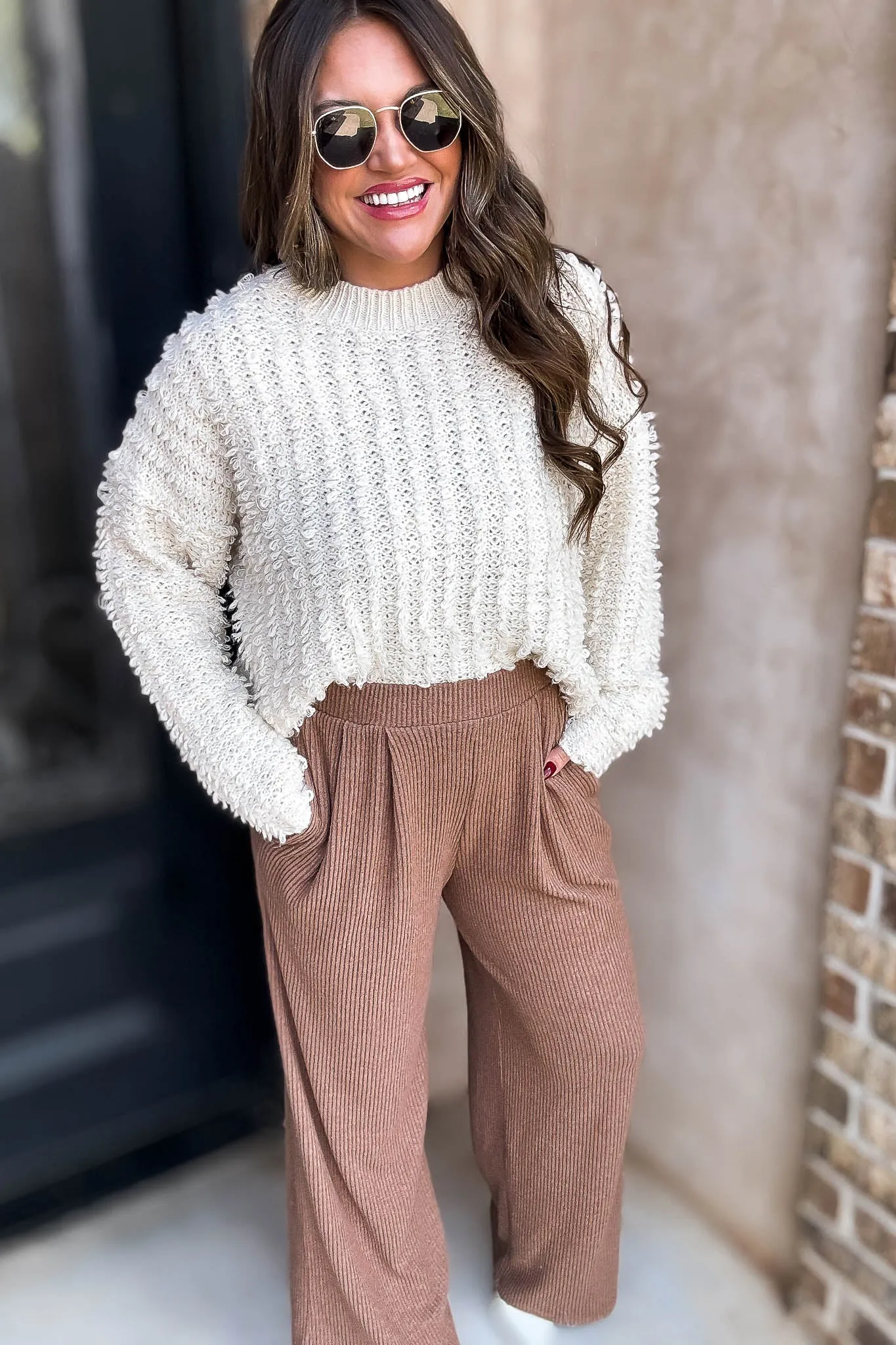 Cream Detailed Sweater
