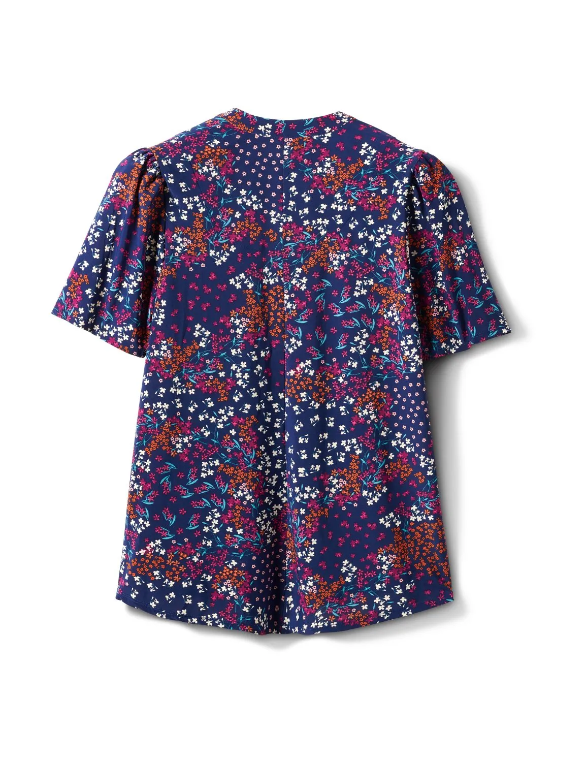 Elbow Floral Pintuck Popover