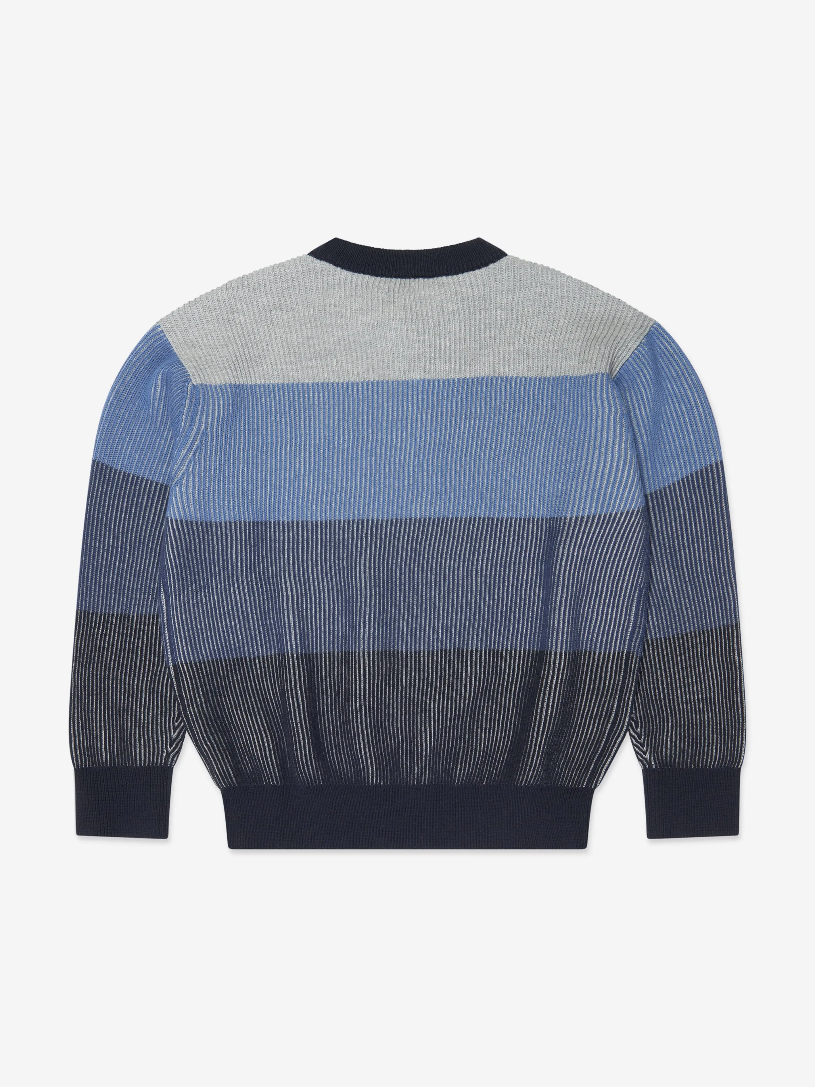Emporio Armani Boys Logo Jumper in Blue