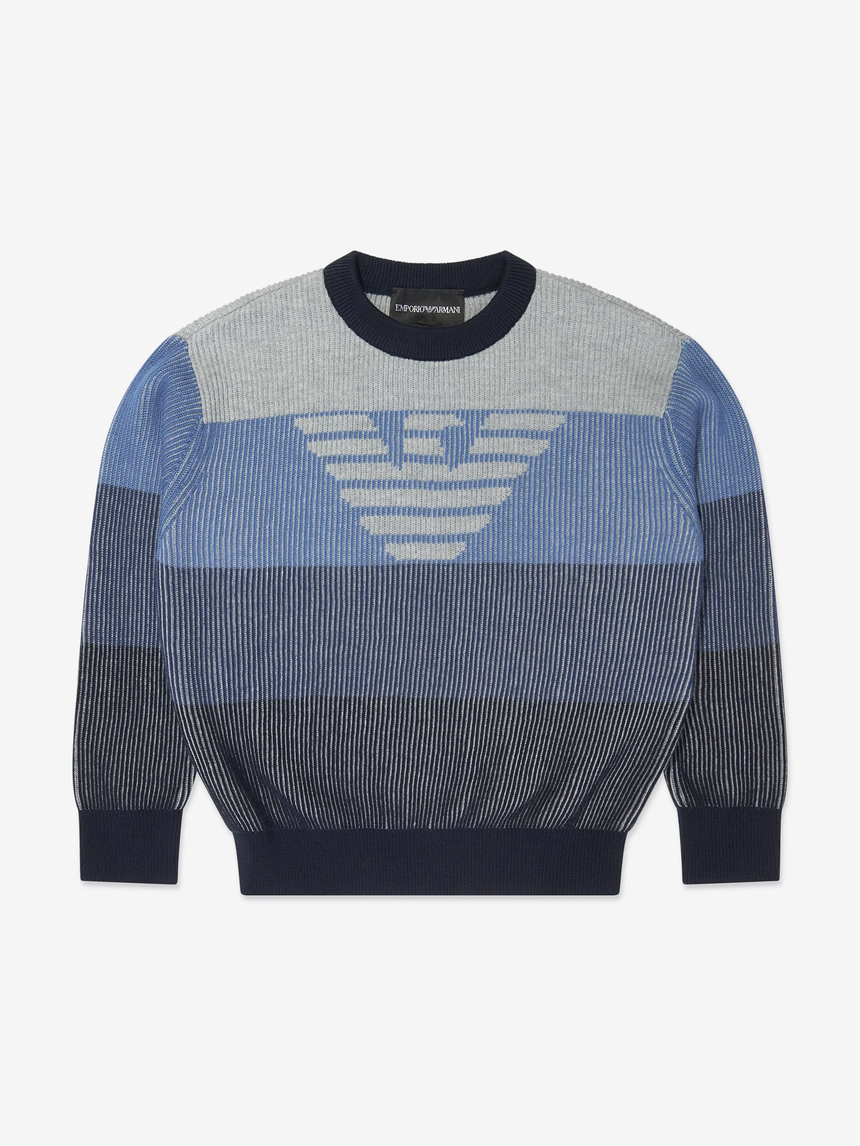 Emporio Armani Boys Logo Jumper in Blue