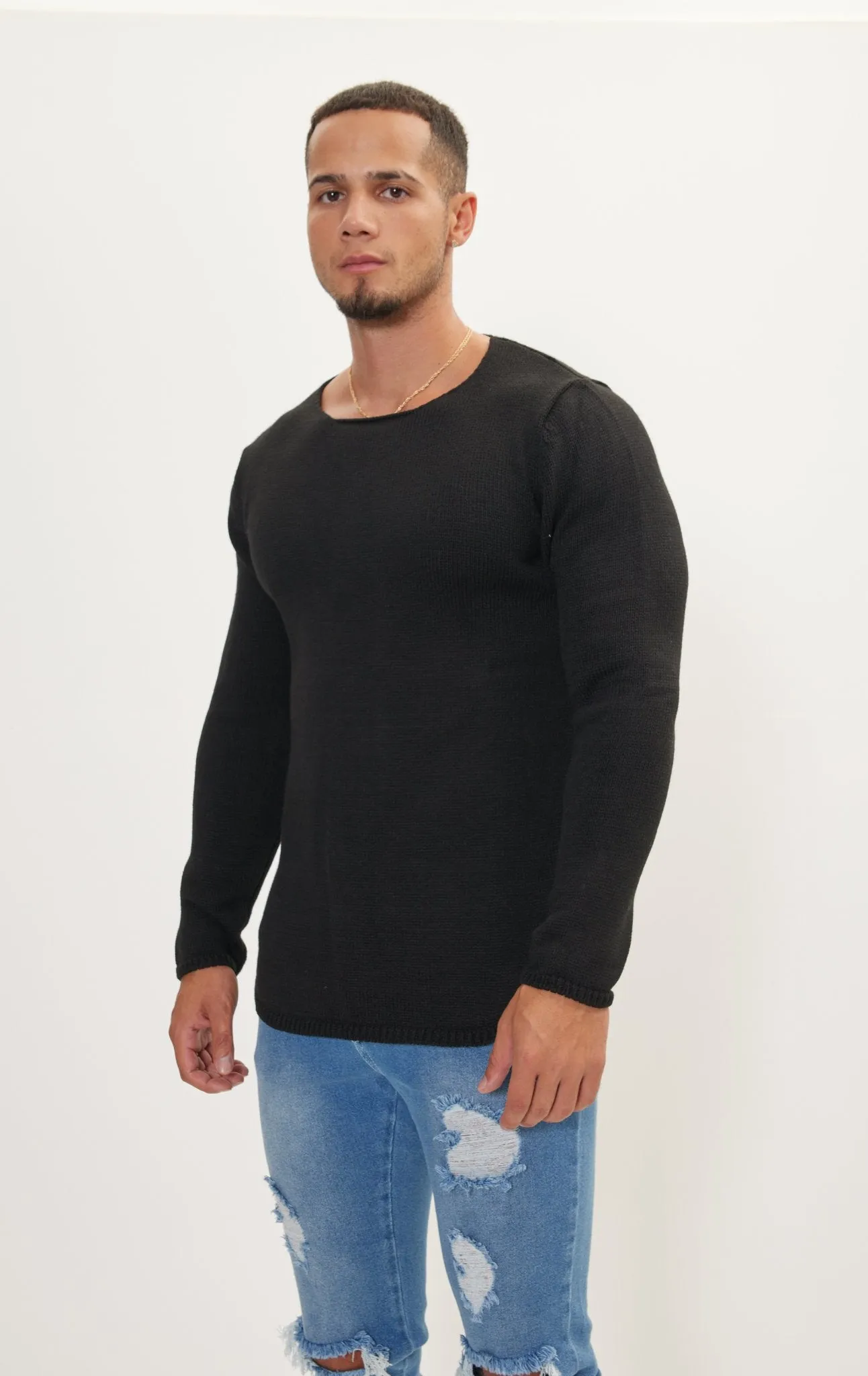 Everyday Knitwear Slim Sweater - Black