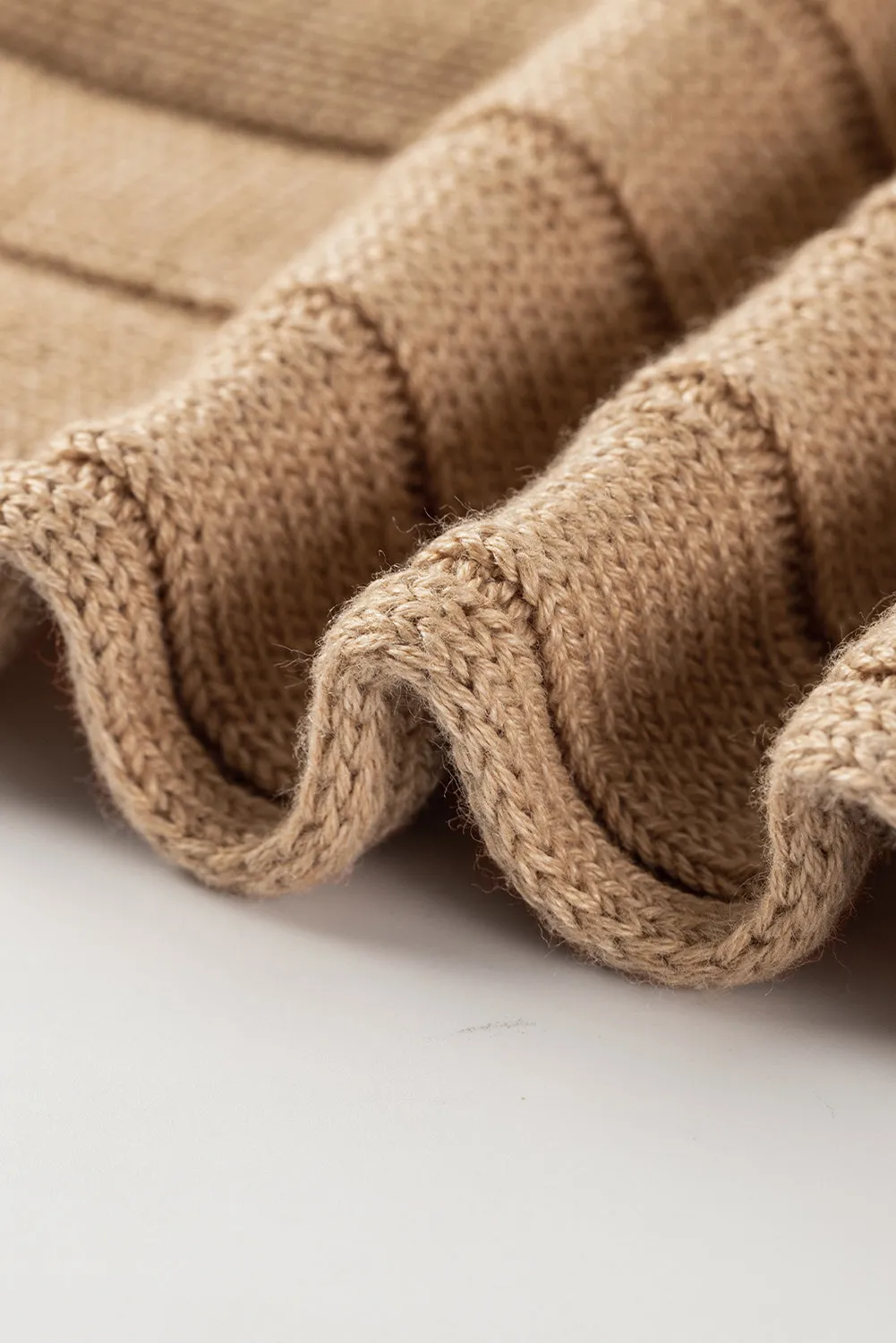 Exposed Seam Ribbed Knit Dolman Sweater