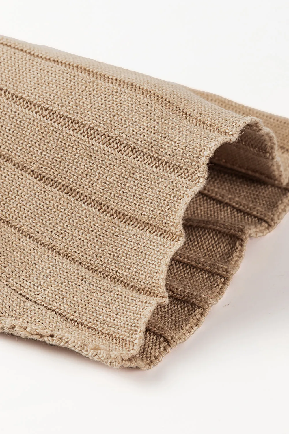Exposed Seam Ribbed Knit Dolman Sweater