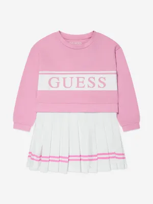 Guess Girls Logo Sweater Dress in Pink