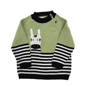 Hand Knit Baby & Toddler Zebra Sweater, Fair Trade, Supports Armenian Women