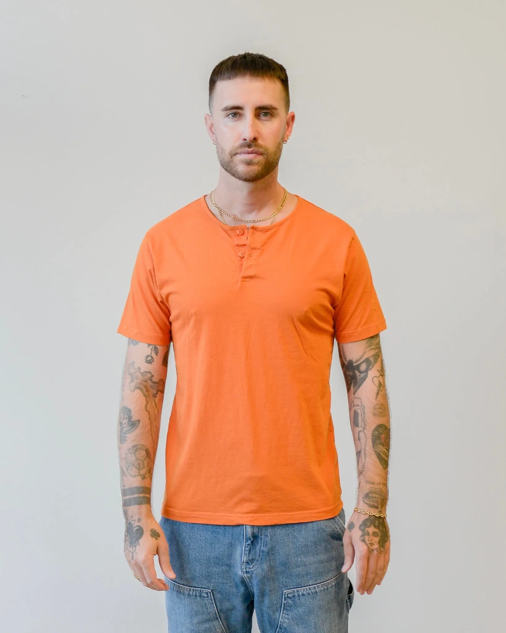 Homespun Knitwear Great Plains Tee Supima Cotton Jersey Sunset
