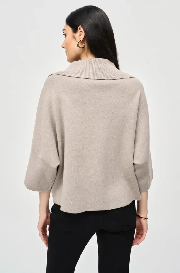 Jacquard Zip Collar Sweater