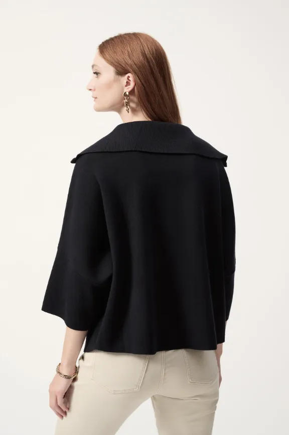 Jacquard Zip Collar Sweater