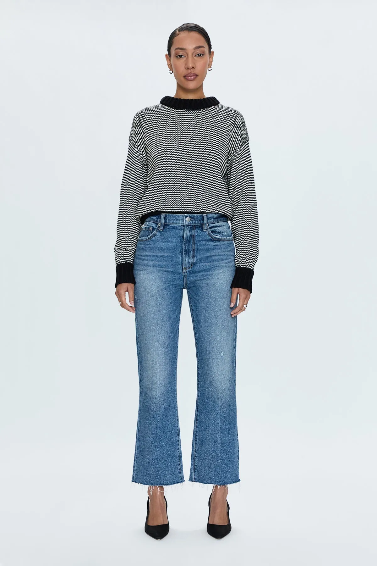 Jadine Sweater in Midnight Stripe by Pistola